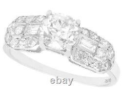 1.20 ct Old Cut Diamond and Platinum Dress Ring Vintage Circa 1940