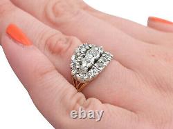 1.72 ct Diamond and 18Carat Yellow Gold, Silver Set Dress Ring Early Victorian