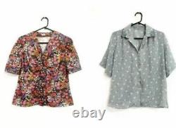 100 x Womens Vintage 80 90s Mixed Blouses/Shirts GRADE A Wholesale Job lot