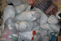 1000Kg 1 Tonne of Low Grade Mens Childrens Womens Clothing Rag Marks Stained Etc