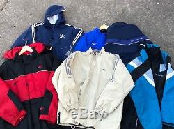 10x Branded Vintage Men's Coats/Jackets Grade A condition Adidas/Nike/Reebok