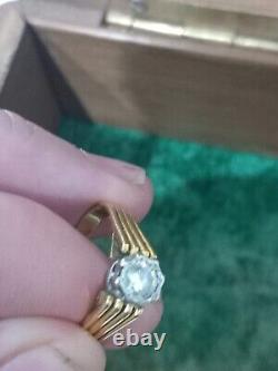 18 ct gold Dress Ring 4.2gms. Diamond graded as app colour J, Pique I