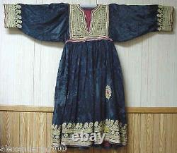 1920s museum grade antiqu tribal dress gold thread embroidery central Asia 42325