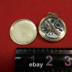 1940s/50s Elgin De Luxe Dress Pocket Watch Grade 542 17j 12s 10K GF Case-WORKS