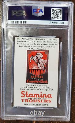 1946 to 1966 Stamina Clothes Abraham Lincoln #35 PSA 5 Only card graded