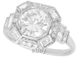 2.58 ct Diamond and Platinum Dress Ring Art Deco Style Contemporary