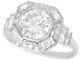 2.58 Ct Diamond And Platinum Dress Ring Art Deco Style Contemporary