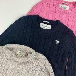 30 x GRADE A ABERCROMBIE & FITCH KNITWEAR WHOLESALE JOB LOTS JUMPERS CARDIGANS