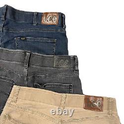 50 x Men's Modern Lee Straight Leg Jeans (Grade A) BULK / WHOLESALE / JOBLOT