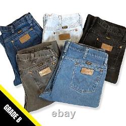 50 x Men's Vintage Wrangler Straight Leg Jeans (Grade B) BULK / WHOLESALE