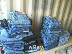 50 x Pairs Grade B Wholesale Levis 501 & 505 Vintage Denim Jeans Job Lot