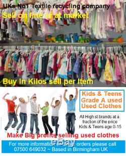 55 kilo bails of children's clothes age 0-10 years, Grade A all checked