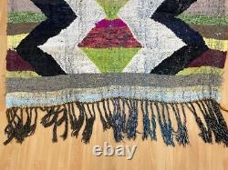 5x7 Hand-Woven Recycled Clothing Rug Kilim Carpet Moroccan Rug