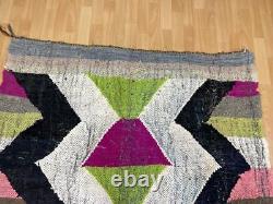 5x7 Hand-Woven Recycled Clothing Rug Kilim Carpet Moroccan Rug