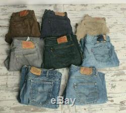 60 x Pairs Grade B Wholesale Levis 501 & 505 Vintage Denim Jeans Job Lot