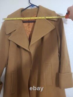 70s Cashmere Wrap Coat, 1970s Camel Taupe Cashmere Coat, Size M