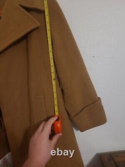 70s Cashmere Wrap Coat, 1970s Camel Taupe Cashmere Coat, Size M