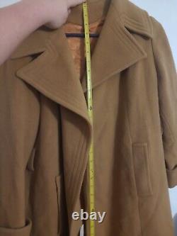 70s Cashmere Wrap Coat, 1970s Camel Taupe Cashmere Coat, Size M