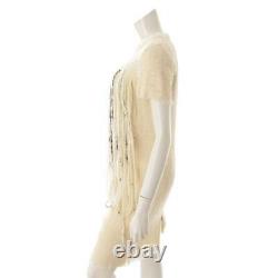 AUTHENTIC CHANEL Tweed Fringe One Piece Dress P39519 Ivory 38 GRADE B USED MD