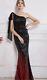 Angel Fashions Prom Dress Asymmetric Ombré Gradient Sequin Mermaid Dress Sz Xl