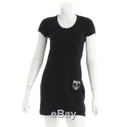 Authentic Chanel Coco Emblem Knit Dress Black Grade B Used At