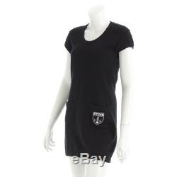 Authentic Chanel Coco Emblem Knit Dress Black Grade B Used At