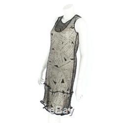 Authentic Chanel Print Mesh Dress Beige Grade B Used At
