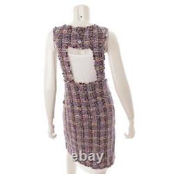 Authentic Chanel Tweed Apron Dress P55535 Size 34 Multicolor Grade A Used