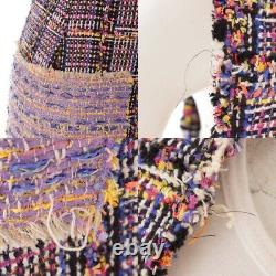 Authentic Chanel Tweed Apron Dress P55535 Size 34 Multicolor Grade A Used