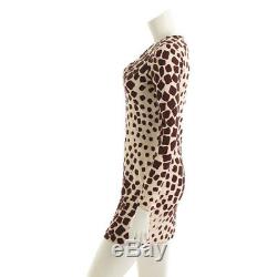 Authentic Diane Von Furstenberg Silk Giraffe Dress Beige Grade Ab Used At