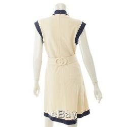 Authentic Gucci 18ss Gg Jersey Dress With Belt 515533 White S Grade Ab Used HP