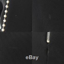 Authentic Gucci Pearl Bijou Dress With Bow 490501 Black Xs Grade B Used HP