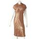 Authentic Hermes Lame Dress Brown Gold Grade Ab Used At
