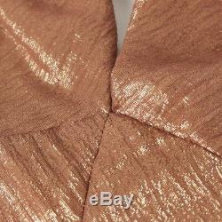 Authentic Hermes Lame Dress Brown Gold Grade Ab Used At