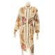 Authentic Hermes Total Pattern Silk Shirt Dress Size 40 Cream Used Grade Ab
