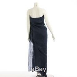 Authentic Lanvin Spangles Silk Dress Navy Grade A Used At