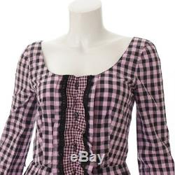 Authentic Prada Cotton Checkered Dress Black & Pink 36 Grade Ab Used HP