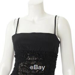 Authentic Prada Silk No Sleeve Dress Black 40 Grade Ab Used HP