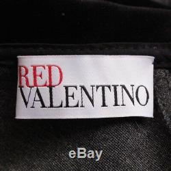 Authentic Red Valentino Sleeveless Velour Ribbon Dress Grey Bk Grade B Used At