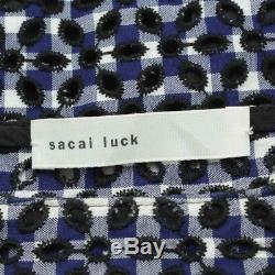 Authentic Sacai Luck Cotton Dress Tunic 14sslu677 Blue Grade A Used At