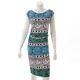 Authentic Tory Burch Sleeveless Dress Blue Green Grade A Used At
