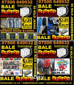 Bale Buster Birmingham used graded clothes direct from factory in bales 55 kilo