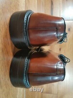 Barrie Ltd. Custom Grade Brown Shell Cordovan Plain Toe Blucher Size 12 C/A USA