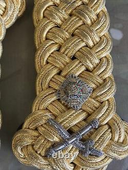 British Army Major General Gold Epaulettes 1 Pair Grade 1 Condition SP94