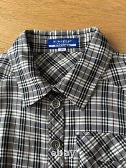 Burberry Blue Level Nova Check Shirt Dress Belt 3/4 sleeve Women Size 36/S Used