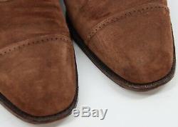 CHURCH'S Custom Grade REAL CAPE BUCK Suede Brogue Cap Toe Shoes Brown Men's 13