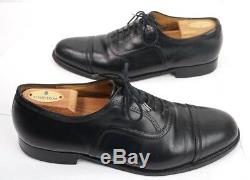 CHURCH'S Dress Shoes Mens 10 D Custom Grade Chanmouth Black Cap Toe Oxford
