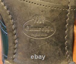 CHURCH'S'Eastcote' Green Leather Custom Grade Oxfords 6.5F