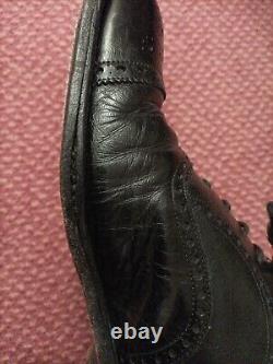 CHURCH'S Lace Up Black Leather Shoes Size 10F UK Custom Grade