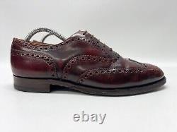 CHURCH'S MENS BROWN CUSTOM GRADE BROGUES SHOES UK SIZE 8 Preloved As Pictured